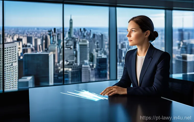 변호사와 데이터 분석 활용 사례 - **Prompt: The Predictive Power of Legal Analytics**
    "A brilliant, focused female lawyer, dressed...