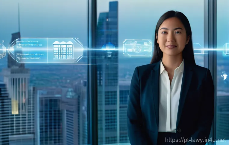 변호사와 고객 유치 전략 - **Image Prompt 1: The Digital Lighthouse of Law**
"A professional, confident female lawyer, in h...