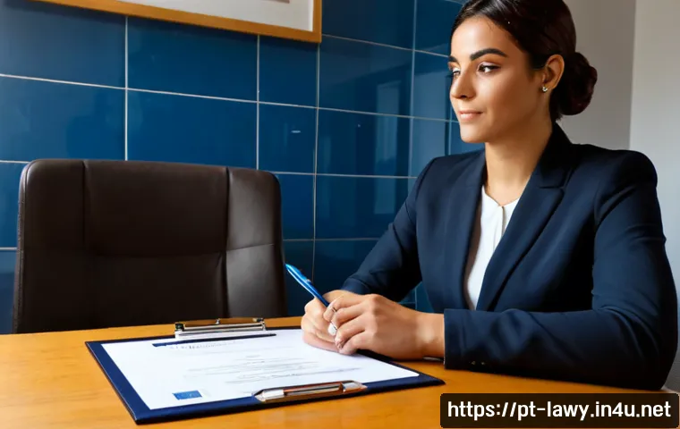 Home 17 변호사 전문 자격 갱신 절차 - Photorealistic Portuguese-speaking lawyer in a modern Lisbon office renewing professional credential...